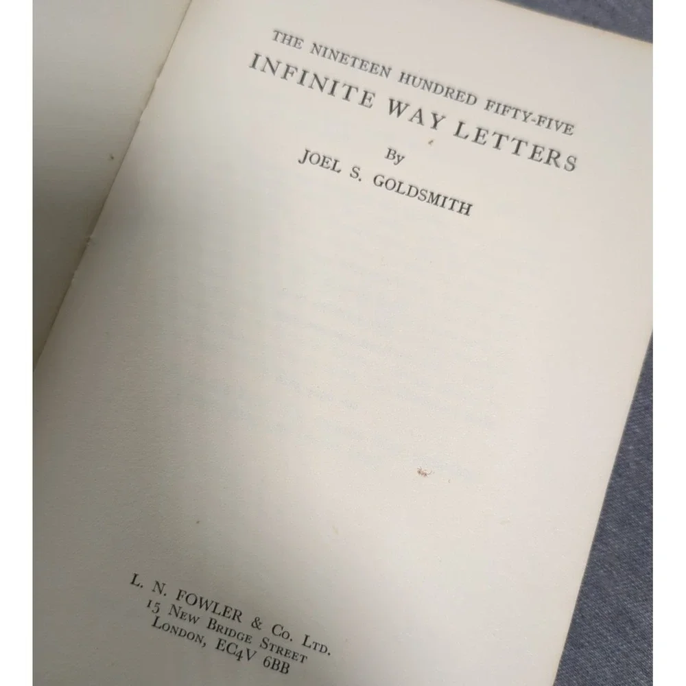 The Nineteen Hundred Fifty-Five Infinite Way‎ Letters Joel Goldsmith 1973